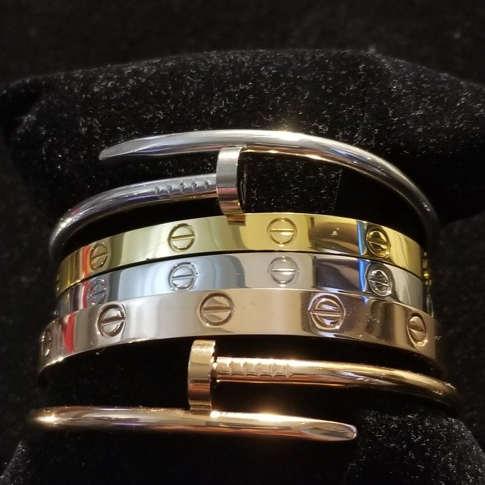 Beautiful Stainless Steel 14k Gold Filled Bracelet 6mm Size 18